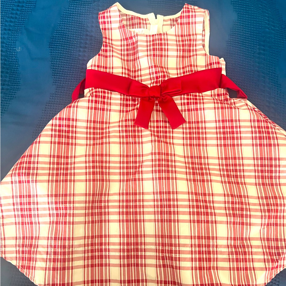 Red and white dress , size 3T